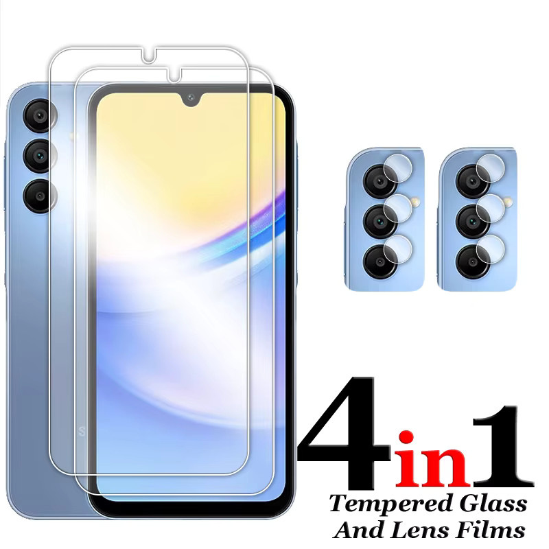 4in1 Displayschutz-Set für Samsung Galaxy A57 A56 A55 Serie mit weichem Fasermaterial und 9H Anti-Scratch gehärtetem Glas in Transparent - Bild 3