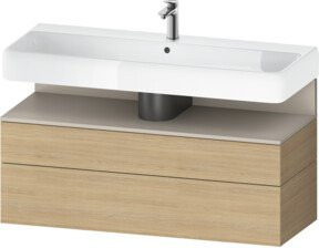 Duravit Waschtischunterschrank Qatego Braun Matt, Wandmontage, B/T/H: 119 x 47 x 59 cm - Bild 1