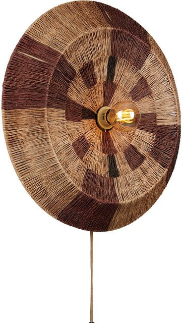 Good&Mojo Serengeti L Wandleuchte mit Juteschirm in Beige und Braun - Bild 1