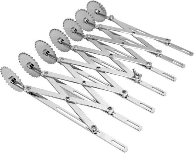 Schneider Teigschneider mit 7 gezackten Rädchen aus Edelstahl in Silber, Durchmesser: 5,5 cm - Bild 1