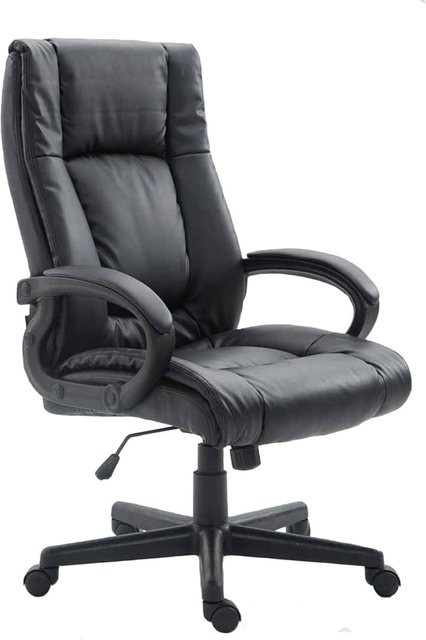 CLP Bürostuhl Sparta ergonomischer Chefsessel in Schwarz mit Wippfunktion und Höhenverstellung - Bild 1