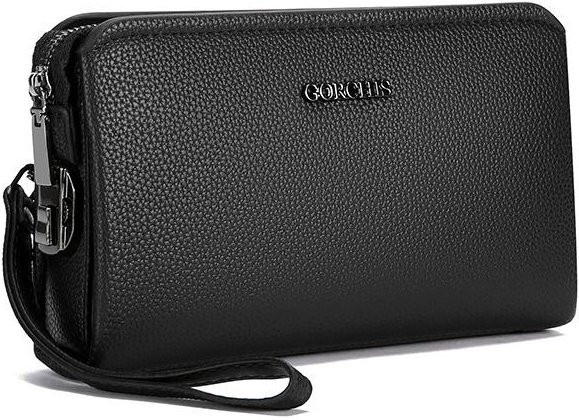 Business-Clutch Tasche Herren, gray, Langes Portemonnaie - Bild 1