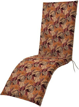 DOPPLER Auflage Living für Gartenliegen mit Dekor-Muster, braun/orange/multicolour, B/L: 48 x 170 cm - Bild 1
