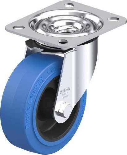 Blickle Lenkrolle LE-POEV 100G-SB in Blau und Schwarz mit 100 mm Rad-Durchmesser und einer Tragfähigkeit von 150 kg - Bild 1