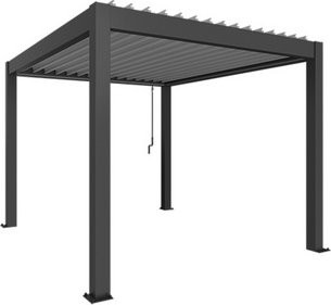 Biohort Pergola modern aus Stahl in Dunkelgrau, B/H/T: 312 x 264 x 367,5 cm - Bild 1