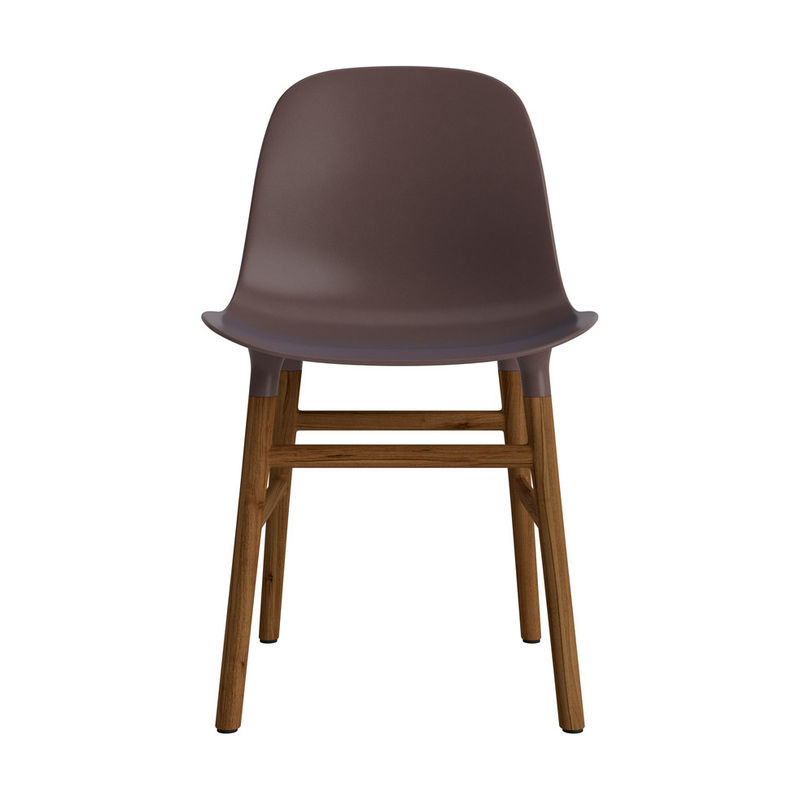 Normann Copenhagen Form Stuhl mit Holzgestell und Kunststoffschale in Braun im skandinavischen Design - Bild 2