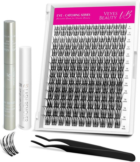 Veyesbeauty Flutter Wimpern-Cluster Lash Kit, 154 Cluster, Schwarz - Bild 1