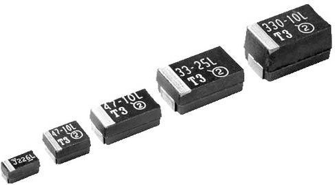 Vishay 293D107X9016E2TE3 Tantal-Kondensator 16V Schwarz B/T/H: 7,3 x 4,3 x 4,0 mm - Bild 1