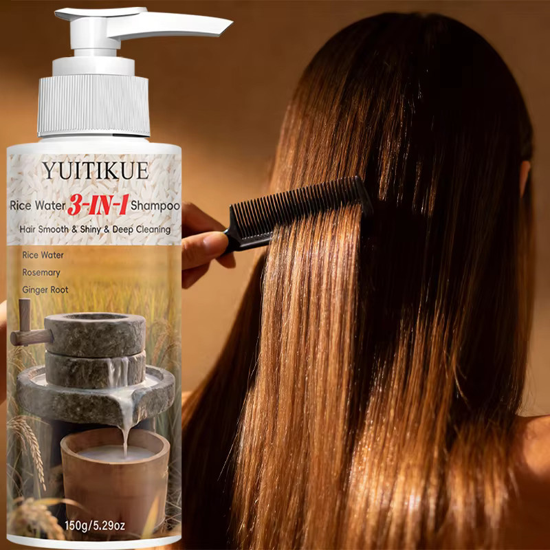 YUITIKUE Reiswasser 3-in-1 Shampoo mit Rosmarin & Ingwerwurzel, 150g - Bild 3