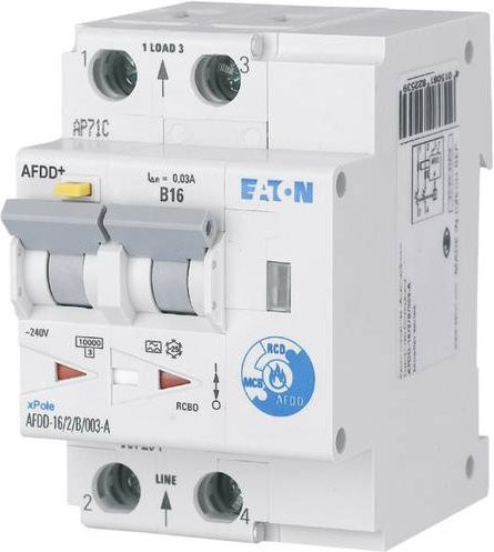 Eaton Brandschutzschalter 2polig 16 A 0,03 A 230 V/AC in Weiß - Bild 1