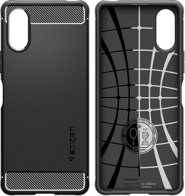 Spigen Rugged Armor Schutzhülle für Sony Xperia 10 VI in Mattschwarz - Bild 1