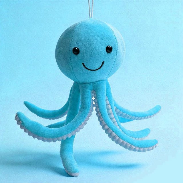 Oktopus Plüschtier, Orange, Blau, ab 3 Jahre - Bild 1