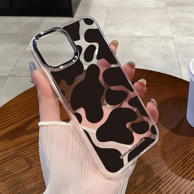 Transparente Silikon-Handyhülle mit Kuh-Print für Apple iPhone 11 bis iPhone 17 Pro Max - Bild 1
