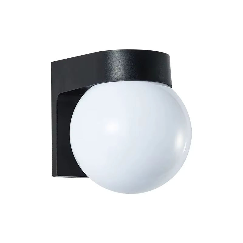 Loft LED Outdoor Veranda Lampe Schwarz mit E27 Fassung und Kugelschirm für dein Zuhause - Bild 2