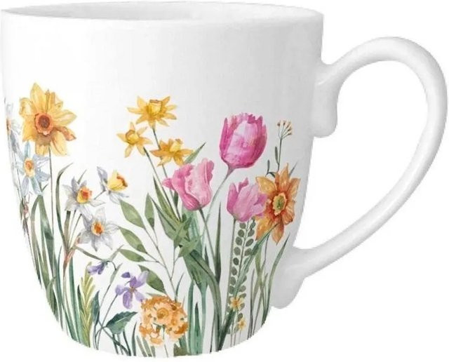 Boltze Jumbobecher Tulip 2er-Set in Weiß, Grau, Braun und Multicolour - Bild 1