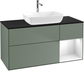 V&B Waschtischunterschrank Finion mit Wandbeleuchtung, Farbe Platin matt, Lackierung, Breite: 120 cm, Höhe: 50,1 cm, Tiefe: 50,1 cm - Bild 1