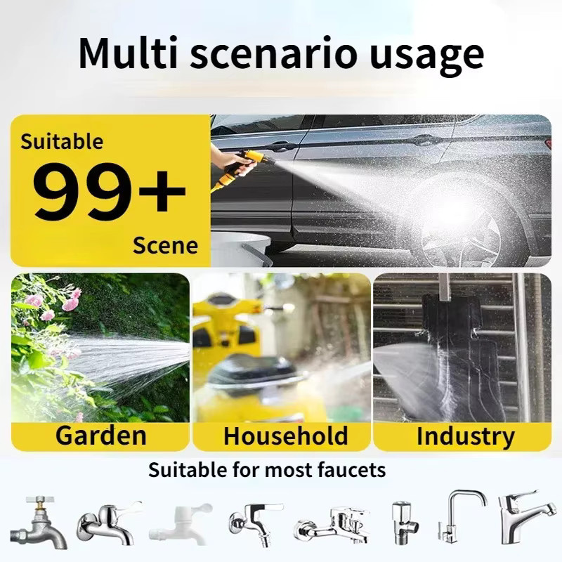 Hochdruck-Wasserpistole für die Autowaschanlage und den Garten in Gelb - Bild 3