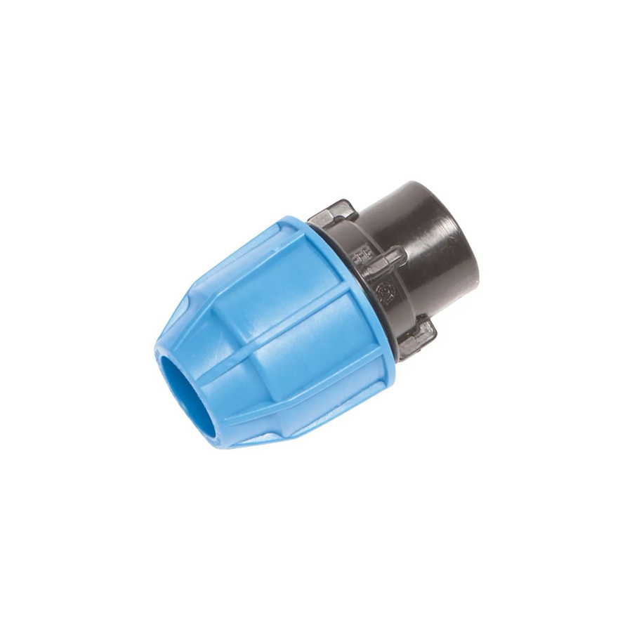 LUX-TOOLS Anschlussverschraubung für PE-Rohre Ø 20 mm x 18,6 mm mit Rp 1/2 Zoll in Blau - Bild 2