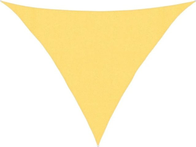 vidaXL Sonnensegel Dreieck aus HDPE in Beige, B/T/H: 3 x 3 x 4,2 m - Bild 1
