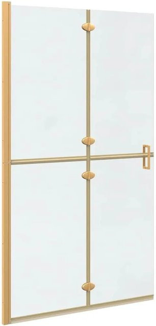 vidaXL Walk-In Duschwand aus Glas in Gold, B/T/H: 110 x 6,5 x 190 cm - Bild 1