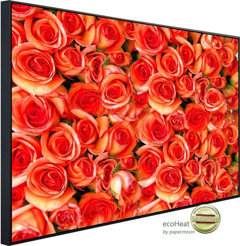 papermoon Infrarotheizung EcoHeat Orangenrosen mit Matt-Effekt in Bunt, App-Steuerung und Überhitzungsschutz - Bild 1