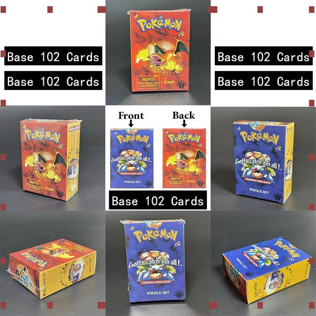 KAYOU Pokemon-Karten Proxy Pokémon PTCG Basisset, 102-Karten - Bild 1