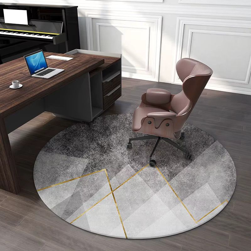 VIKAMA Moderne Runde Bodenmatte für Büro und Gaming-Stühle als rutschfeste Dekoration für Schlafzimmer und Arbeitszimmer - Bild 1