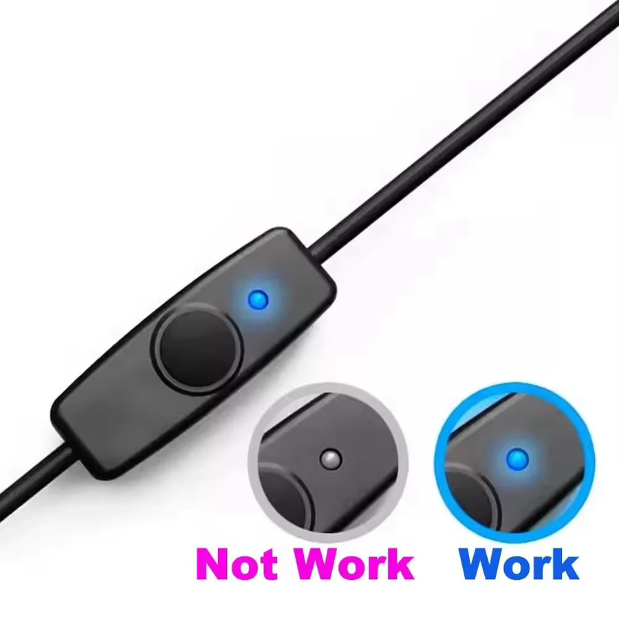 2-in-1 Mikro-USB und USB-C Ladekabel mit Ein- und Ausschalter in Schwarz - Bild 4