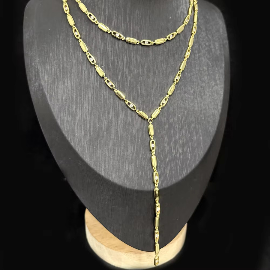 IDOWAITTING Halskette, Goldfarben, Zirkonia, Damen - Bild 2