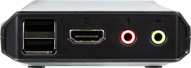 ATEN CS22H KVM-Audio-USB-Switch für 2 Geräte mit 4K UHD HDMI und USB-A in Schwarz - Bild 1