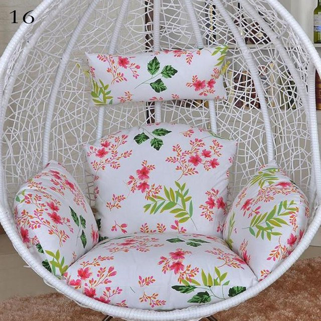Runder Kissenbezug aus Polyester für Hängeschaukel-Ei-Stühle und Papasan-Sessel, Mehrfarbig - Bild 1