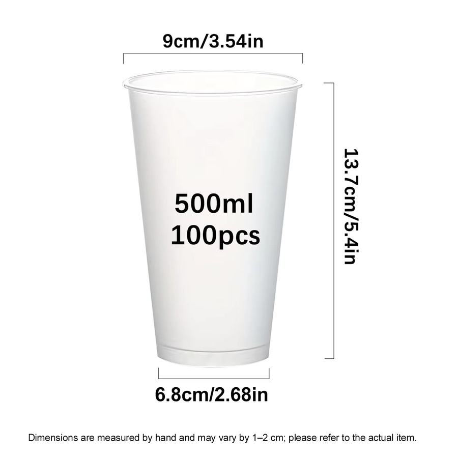 SAEIV Parfait-Becher Set aus transparentem Kunststoff, 500 ml, BPA-frei und wiederverwendbar - Bild 1