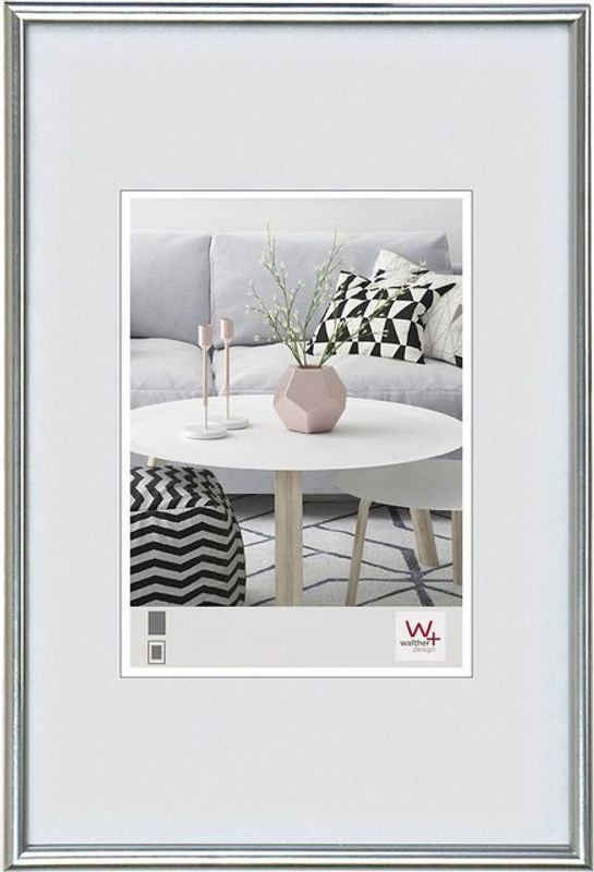 Walther Design Bilderrahmen Galeria in Silber mit Glas für die Wandmontage - Bild 1