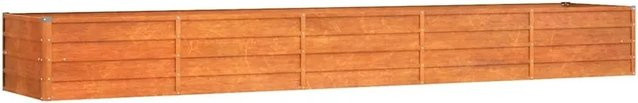 vidaXL Hochbeet aus Cortenstahl in Braun, B/T/H: 400 x 80 x 45 cm - Bild 1