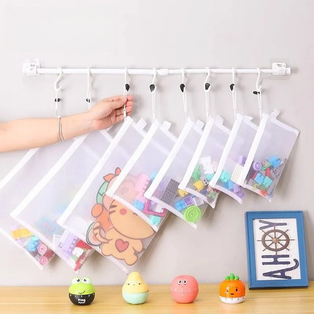 8 Stück transparente Netztaschen mit Reißverschluss aus Kunststoff für A4, A5 und A6 zur Organisation deiner Dokumente und als wasserdichte Reisetaschen - Bild 1