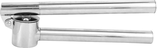 CosyHome Knoblauchpresse aus Edelstahl mit ergonomischem Griff und rutschfester Basis in Weiß und Silber - Bild 1