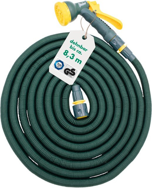 Flexibler Gartenschlauch Steuber in Grün mit Brause und Anschlussstück, 8,3 m Länge, 1/2 Zoll - Bild 1