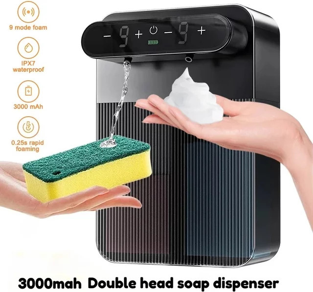 Sarmocare Schaum- und Gel-Seifenspender, Schwarz - Bild 1