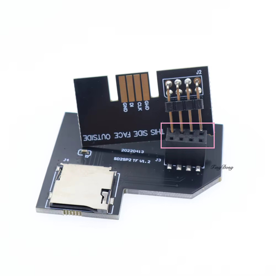 TingDong SD2SP2 2.0 Micro SD Kartenadapter TF Kartenleser für Nintendo GameCube Serial Port 2 SDLoad SDL Adapter in Schwarz - Bild 2