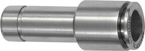Riegler Gerade Steckverbindung Nippel in Rot und Silber aus Edelstahl mit 12 mm Durchmesser und 8 mm Schlauchendurchmesser ES1.4404 - Bild 1