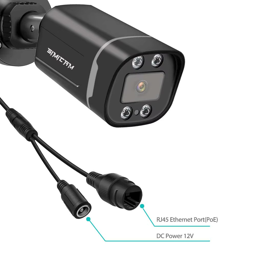 SIMICAM 4K 8MP POE IP-Dome-Überwachungskamera mit Personenerkennung, H.265 Audio und IR-Nachtsicht, ONVIF-kompatibel - Bild 3