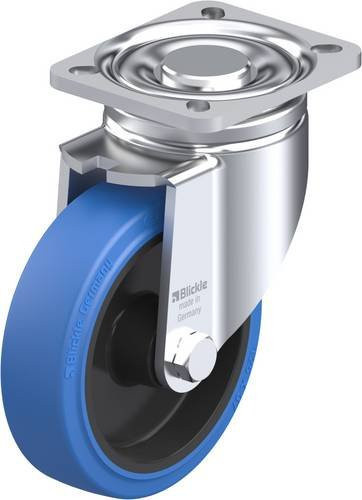 Blickle Lenkrolle LH-POEV 125R-1-SB in Blau und Schwarz mit 125 mm Rad-Durchmesser und 250 kg Tragfähigkeit - Bild 1