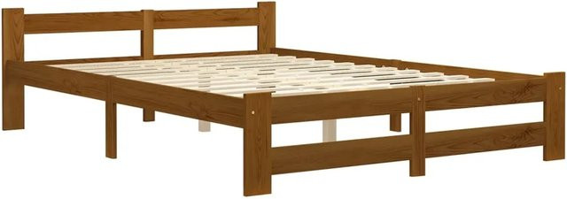 vidaXL Massivholzbett aus Kiefer in Honigbraun, B/T: 160 x 200 cm - Bild 1