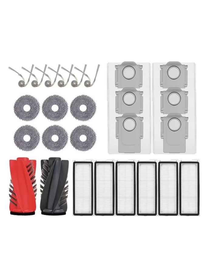 Roborock Hauptseitenbürste und Filter Moppbeutel Set für Curv, CurvC, Curv S5X, 5A1, 5XC, Edge, EdgeC, Edge S5A, 5V1 und Qrevo 5AE - Bild 4