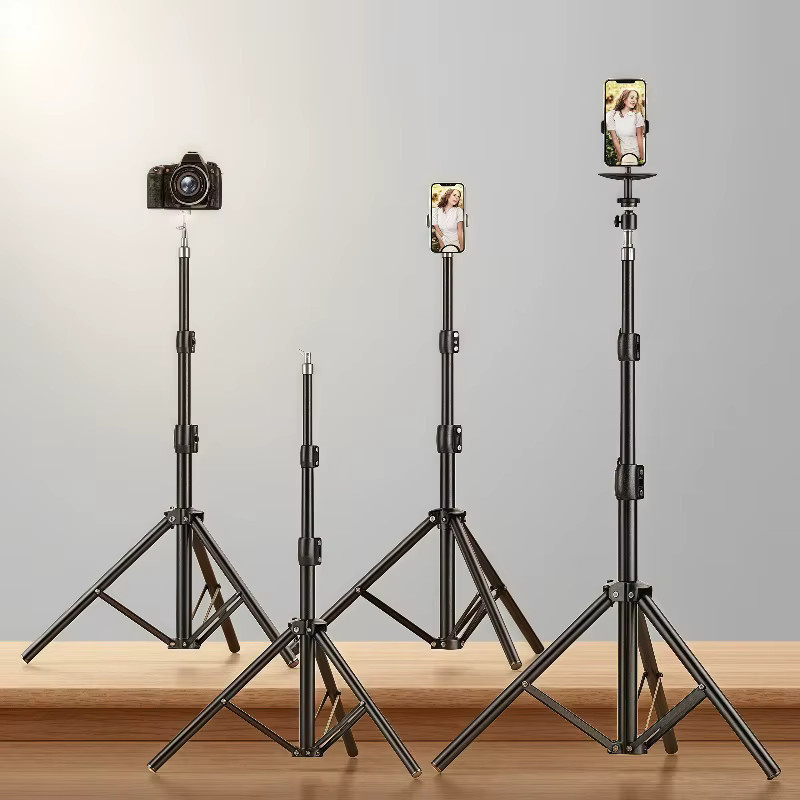 Multifunktionales Handy Stativ in Schwarz für Live Support, Foto und Videoaufnahmen, H x B x T: 160 x 120 x 55 cm - Bild 3