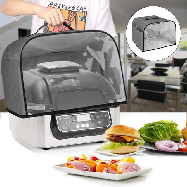 Staubschutzhaube für Ninja Foodi Grill und Heißluftfritteuse in Grau mit Aufbewahrungstasche - Bild 1