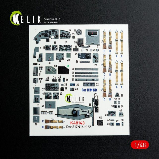 ICM Do-217 N/J - Interior 3D-Decals - Bild 1