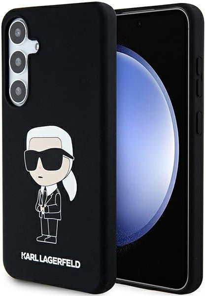 Karl Lagerfeld Silikon Hülle Ikonik NFT für Samsung Galaxy S24 S921 in Schwarz - Bild 1