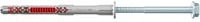 Fischer DuoXpand FUS R Langschaftdübel aus Nylon, Farbe: Grau/Rot, Durchmesser: 10 mm, Länge: 140 mm, 50 Stück - Bild 1
