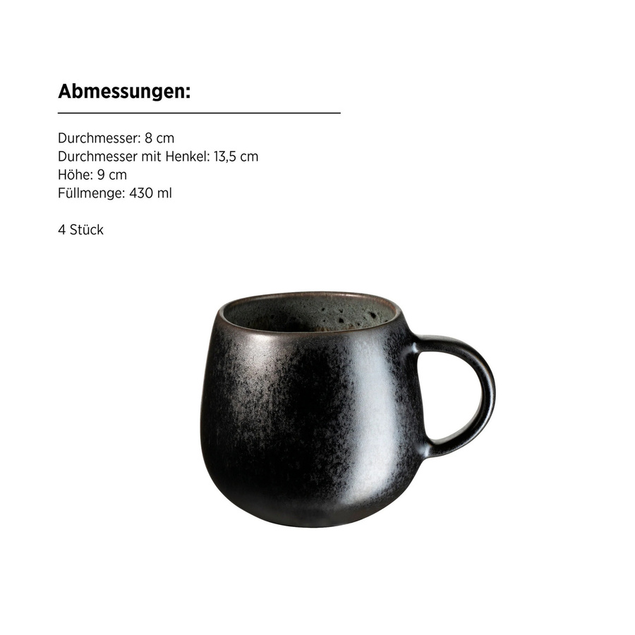 Mäser Kaffeebecher-Set Carellia aus Steinzeug, Mehrfarbig - Bild 2